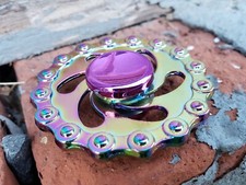 Rainbow Sprocket Chain Metal Fidget Spinner Toy Boys Girls Kids Adults ADHD