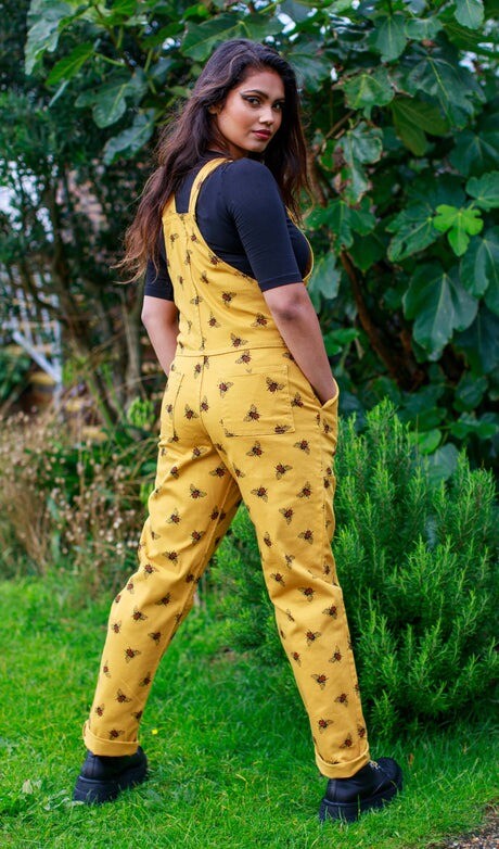Salopette Robe Run And Fly Bleue Imprimé Abeilles - Taille 8-24 Alt - Neuf