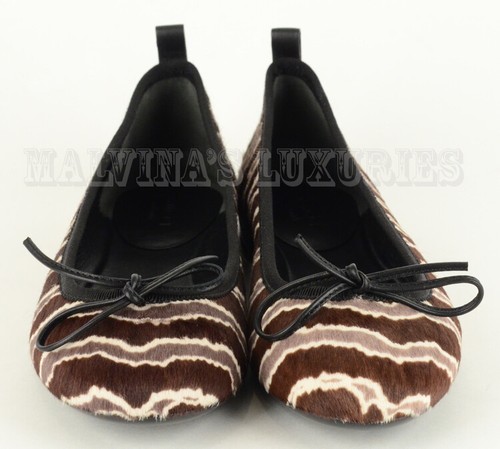 GUCCI SHOES BALLET FLATS PONY HAIR BOW DETAIL ANIMAL PRINT $675 sz 35.5 / 5.5 - Picture 15 of 19
