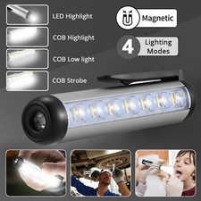 COB LED Mini Pen Light Magnet USB Rechargeable Work Torch Flashlight Lamp Hiking