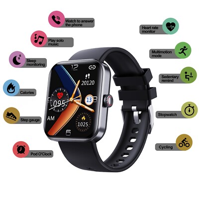 Smart Watch 1.9'' Android/iOS Fitness Tracker, Heart Rate,  14-Day Battery Life