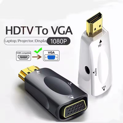 HDMI auf VGA Adapter Audio HDMI zu VGA 1080p Konverter HDTV Beamer, PC, Laptop