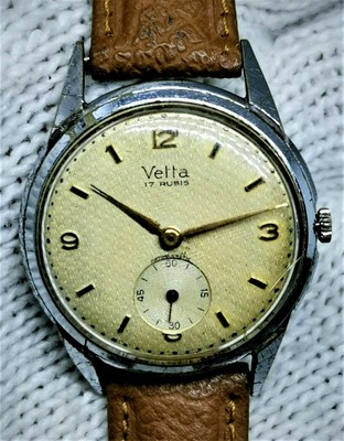 Rare 1950s Vetta Waffle Dial 17 Rubis Luxury Watch Manual Winding Swiss  Made DHL | eBay