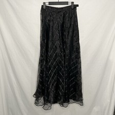 NWT Crimson Black Midi Skirt Sz 6 Whimsygoth Sheer Flowy Gypsy Dark Fairy USA