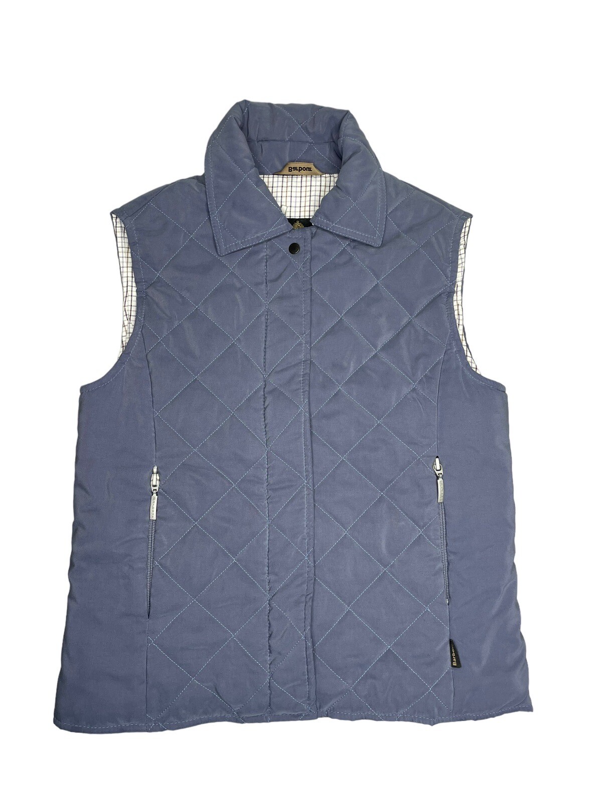 Barbour Quilted Lined Vest Lavender Microfiber Womens US 4 UK 8
