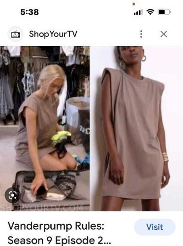 NWT FRANKIE SHOP TINA PADDED SHOULDER DRESS MOCHA-XS  -- FREE SHIPPING