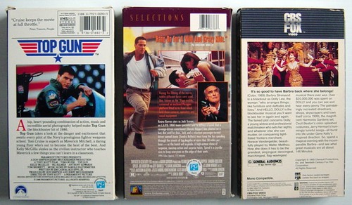 LOT OF 3 VHS, 1984-1994 & 1996, TOP GUN, SPEED AND HELLO DOLLY (1969), ENGLISH - Imagen 2 de 3