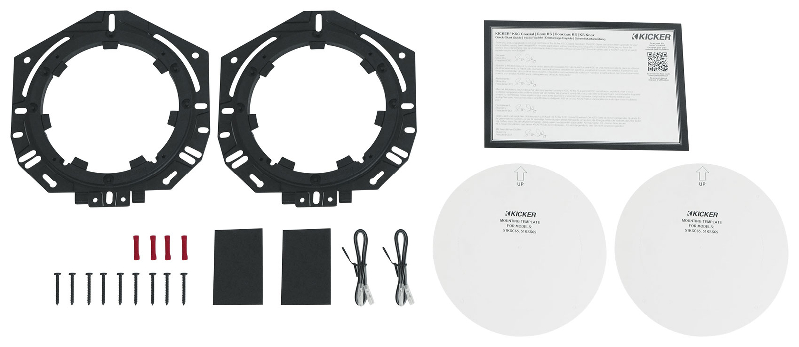 Пара автомобильных аудиодинамиков Kicker 51KSC6504 65 51KSC4604 4x6 KSC650 KSC460