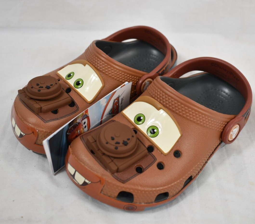  Crocs Kids Disney Cars Mater Classic Clogs, 4 US Unisex  Toddler