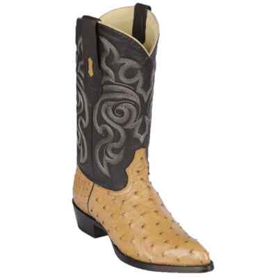 Los Altos Genuine Saddle Full Quill Ostrich J-TOE Western Boot J-Toe D 990353