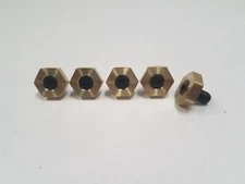 5 Pack Workholding Fixture Clamps (1/4"-20 Stud) 5/8" Brass Hex