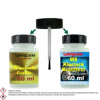 Peinture Kit Convient pour Mercedes Blanc Arctique 147 60ml Vernis Voiture + de - Photo 1/2