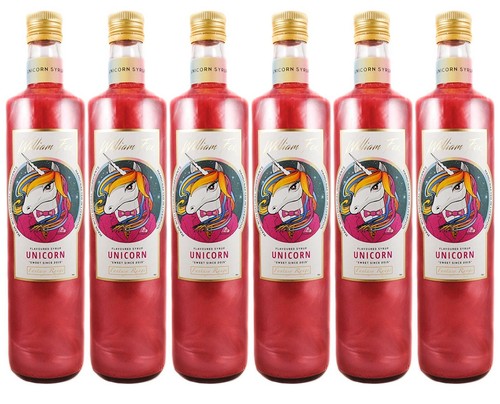 William Fox Premium Cherry Blossom Unicorn Hibiscus Jupiter Santa Syrup 6x75cl - Picture 2 of 17