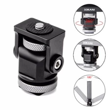 Monitor Holder Cold Hot Shoe Mount 1/4'' Screw for Camera Field Microphone Flash