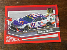 2024 Panini Donruss Denny Hamlin RETRO 91 RED 169/299 card # 76