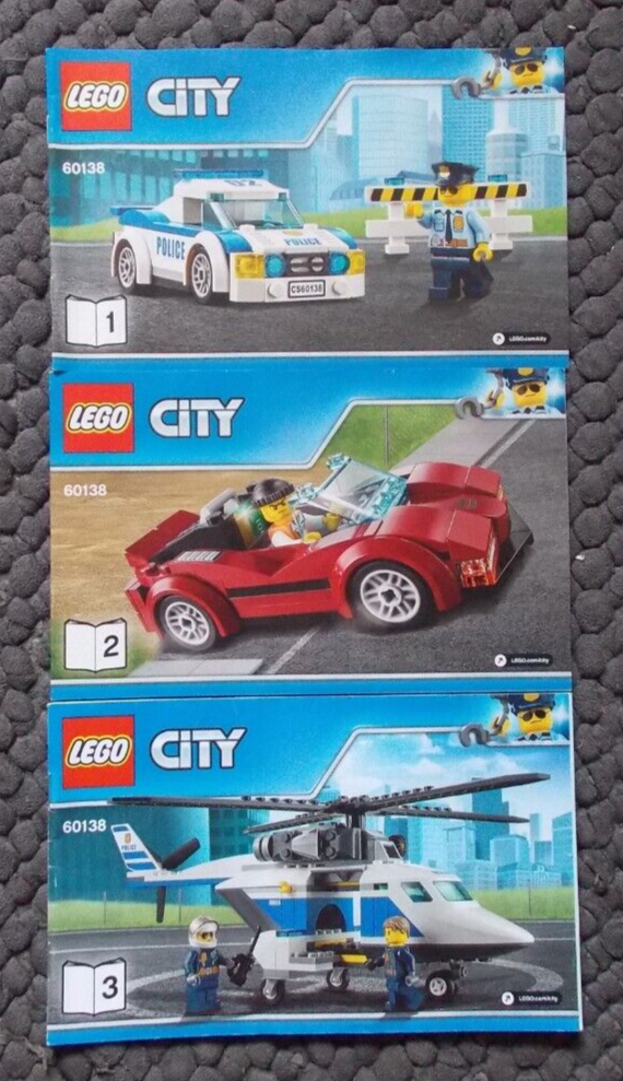 LEGO CITY60138 HIGH SPEED CHASE SET INSTRUCTION BOOKLETS (with