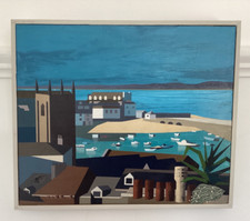 NICHOLAS FERENCZY EVENING LIGHT ST IVES HARBOUR ACRYLIC ON CANVAS PAINTING 