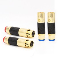 4pcs HI-END Gold Plated 3Pin XLR Plug HIFI Balanced Audio Male /Female Connector