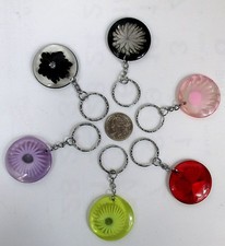 CHOOSE QUANTITY-- KEYCHAINS-BEAUTIFUL FLOWER 6 MIXED DESIGN KEYCHAIN-KC2730