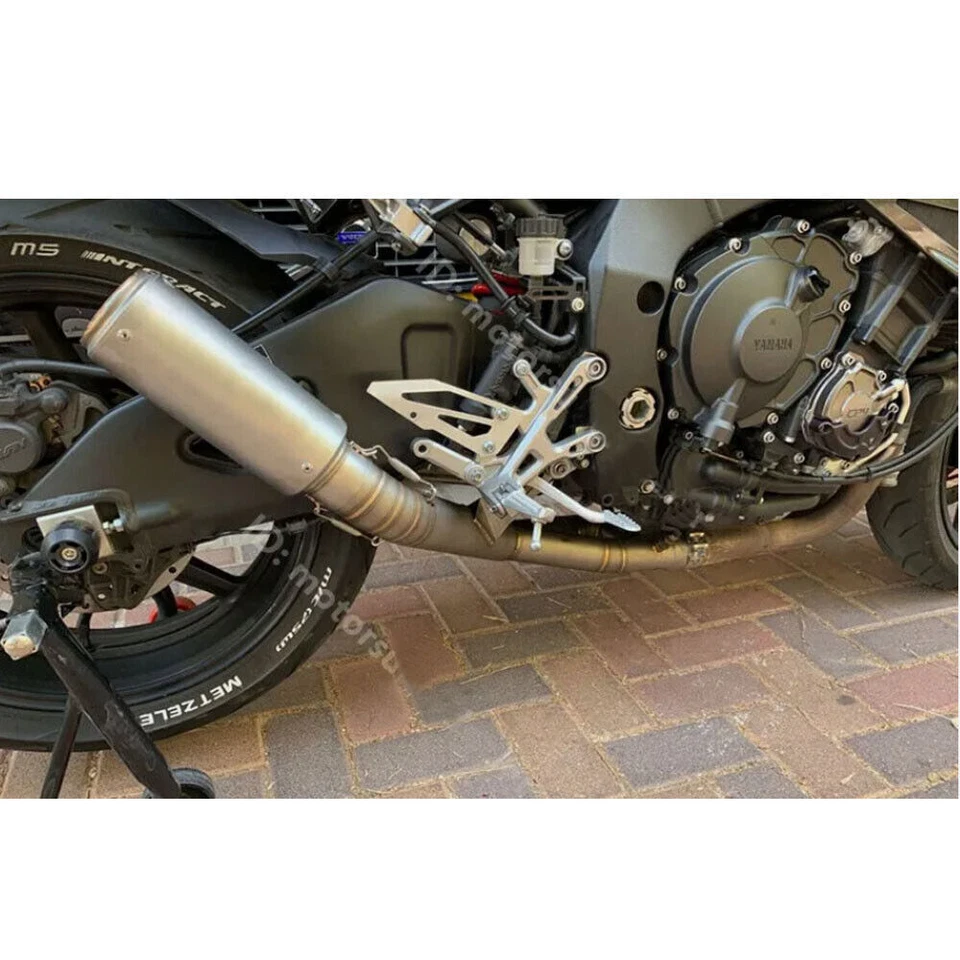 YZF R1 2015-2023 for Yamaha MT-10 Titanium System Exhaust Link Pipe Muffler Tips - Image 2 of 4