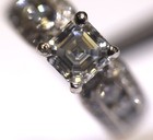 GIA certified platinum  2.48ct asscher cut diamond engagement ring 10g 4.5 — photo 6
