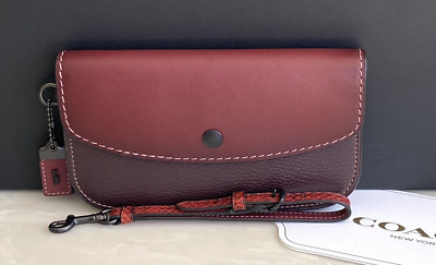J COACH RED/COLORBLOCK EXOTIC SNAKESKIN CLUTCH 58892 EUC | eBay
