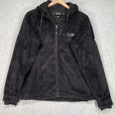 Mountain Hardwear Sweater Womens M Black Outdoor Hiking Hooded Full Zip
