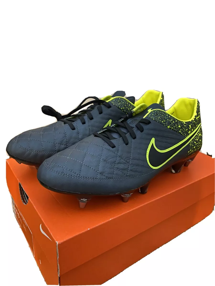 Nike Tiempo Charcoal/Volt/Black - UK 9.5 - MADE IN ITALY | eBay