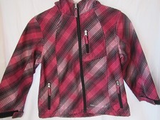 Free Country Girls Jacket Medium Pink Black Ski Snow Full Zip