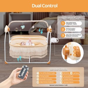 Porte-bébé électrique portable bluetooth Bride à balançoire Basset à bascule Lit bébé