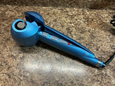 Babyliss Pro Blue Automatic Curler Model BABNTMC1 Nano Titanium Tested Works