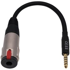 CNCESS CESS-267 4.4mm Male Plug to Locking Type 6 inches, Black Silver