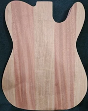 Tele Style Body  Blank, 5/8"  White Limba & African Mahogany Top & Ambrose Maple