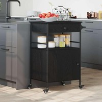 KüChentrolley Schwarz Eichen-Optik 56 X 43 X 89,5 Cm