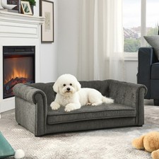 Elegant Pet Bed Rectangle Stylish Dog Sofa Couch Kennel for Small Medium Dogs