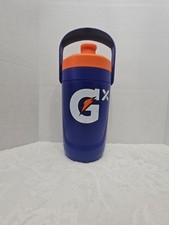 Gatorade X 64 oz Insulated Water Bottle Blue W/ Fence Hook Handle