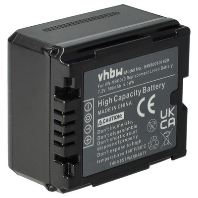 Akku für Panasonic HDC-SD300 HDC-SD200 HDC-SD100 HDC-SD20 HDC-SD10 700mAh 7,2V