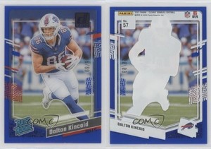 2023 Panini Clearly Donruss Rated Rookie Blue /99 Dalton Kincaid #57 Rookie RC