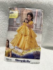 Simplicity 8405 Disney Beauty Beast Belle Dress Pattern Girls 3-8 Doll UNCUT