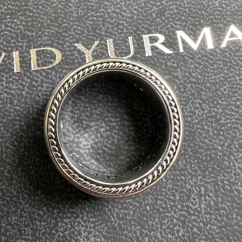 Кольцо David Yurman Streamline 2 ряда чистое серебро/черные бриллианты размер 8 - Изображение 3 из 4