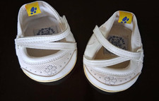 Build A Bear Skechers Sneakers Shoes White Flower Strap