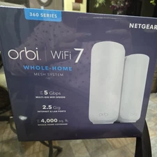 Netgear Orbi WiFi 7 360 Series. Brand New; Sealed. BE 5000 2pk System.