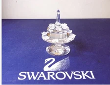 Retired Swarovski Crystal Birthday Cake 1987-1992 SCS 5th Anniversary Box 