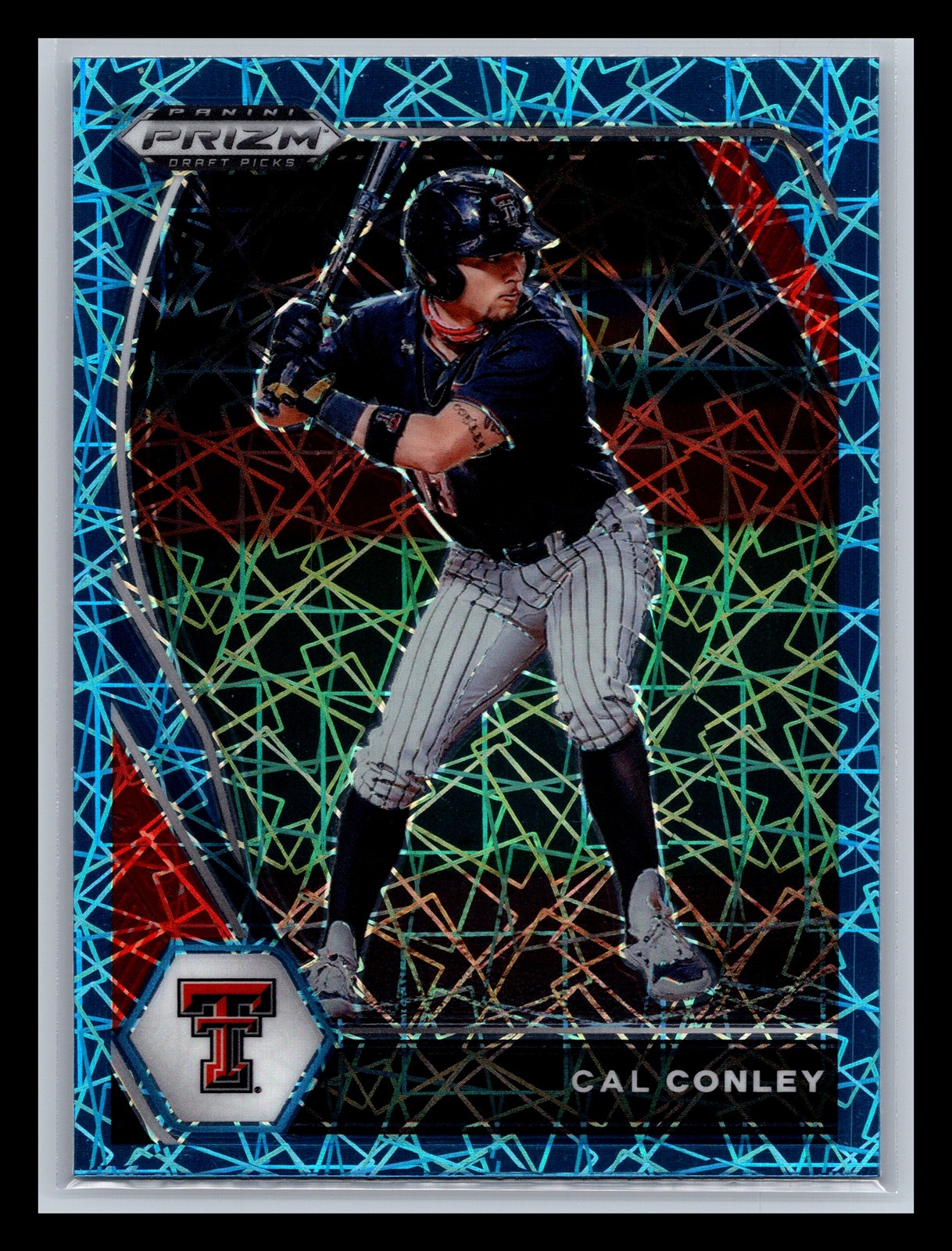 Cal Conley Texas Tech Red Raiders 2021 Panini Prizm Draft #PDP126 Blue Velocity