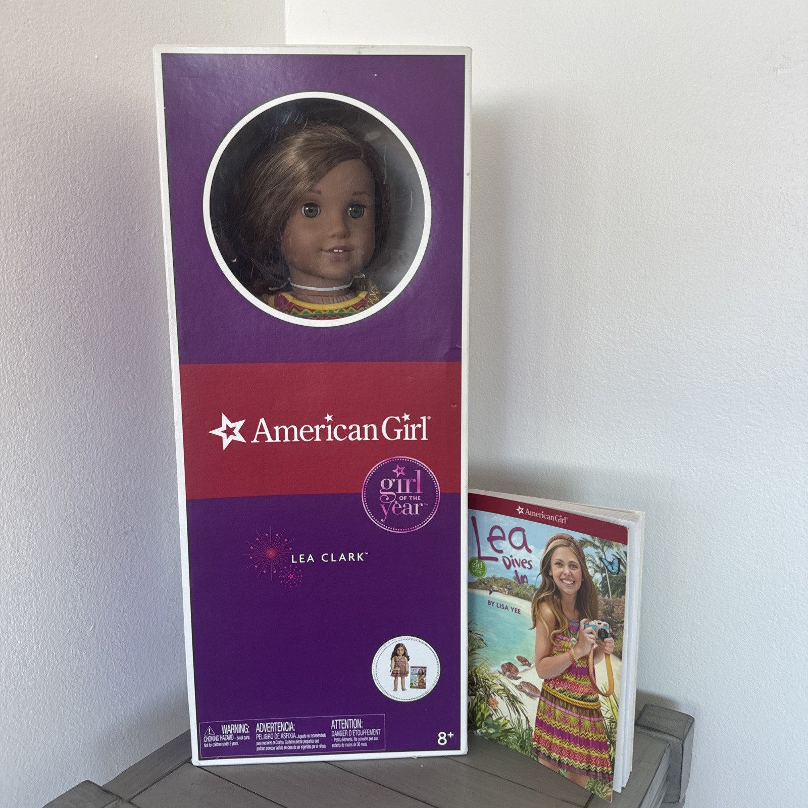 American Girl Lea Clark Retired Goty 2016 18” Doll w/ Original Outfit, Box, Book
