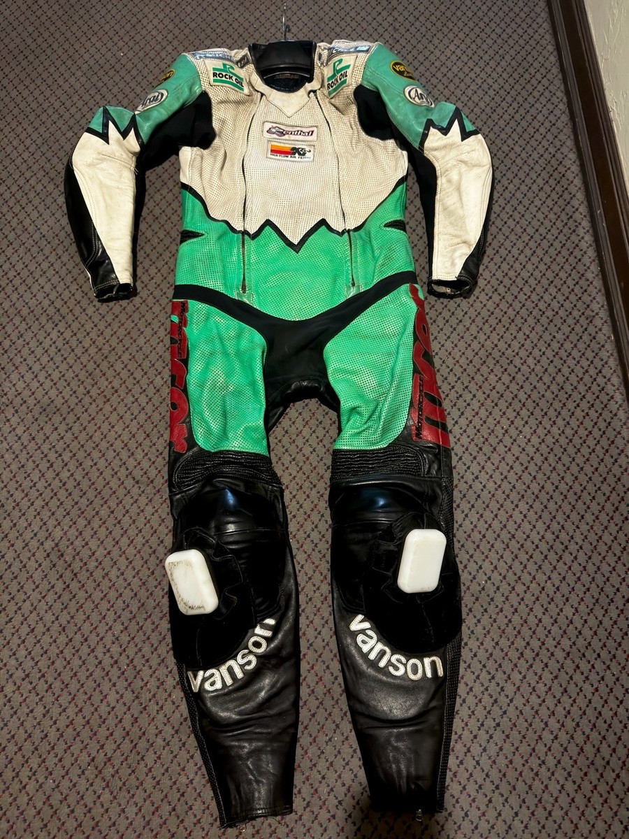 Vanson Leathers Men's Motorcycle Road Racing Leather Suit Track