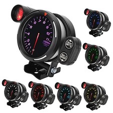 RPM Tacho Gauge,3.15in 80mm Car Tachometer RPM Gauge Meter 7 Color Highly