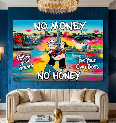 Burj khalifa Pop Art kunst Popeye Seemann-Olive Oyl Wandbild Acrylglas, Leinwand
