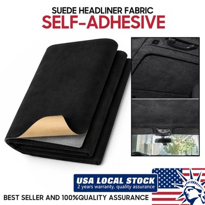 Fit For Dodge Ram 1500/2500/3500 Black Suede Headliner Fabric with Foam Backing