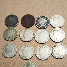 13 US Liberty Head (V) Nickels Mixed Lot Business Strike 5C 1890-1911